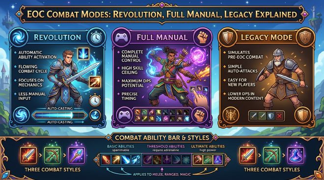 EOC combat modes – Revolution, Full Manual, and Legacy explained