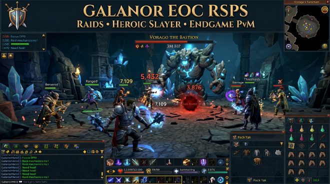 Galanor EOC RSPS – eight raids, Heroic Slayer, and endgame PvM content
