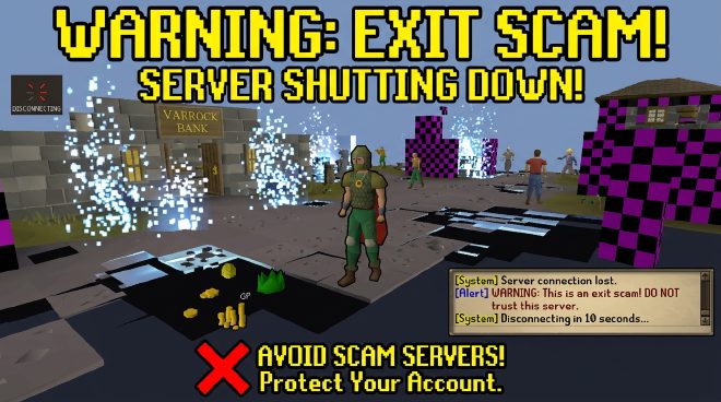 Recognizing RSPS exit scams – how to spot RuneScape private server scams