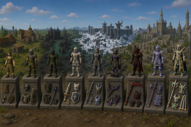 Raid gear progression from entry-level to BiS on RSPS