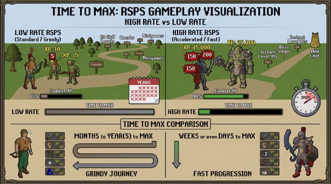 High rate vs low rate RSPS gameplay comparison
