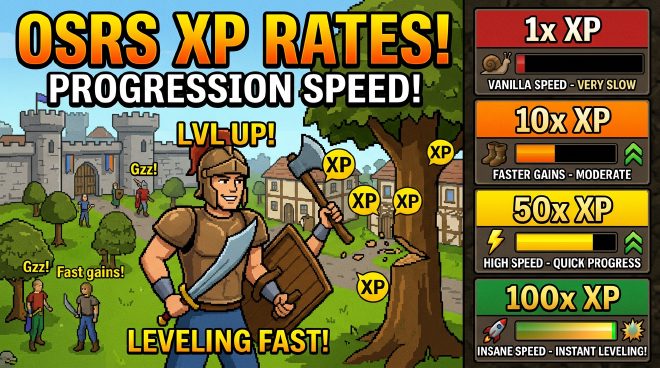 RSPS XP Rates Guide thumbnail – high rate vs low rate RuneScape private servers 2026